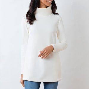 Dudley Stephens White Cobble Hill Turtleneck size M